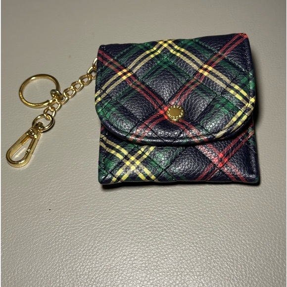 Steve Madden Faux Leather Clip On Wallet/Key Holder Plaid. EUC - Picture 1 of 6